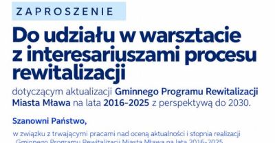 Zaplanowano warsztat i spacery o rewitalizacji